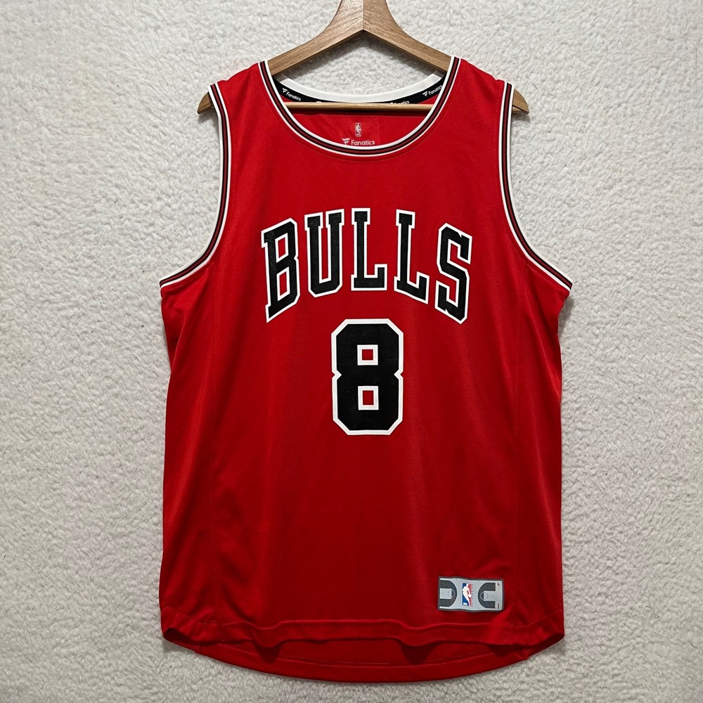 Fanatics Chicago‎ Bulls Zach LaVine Red NBA Basketball Jersey Size Large